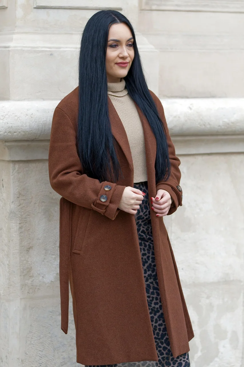 woman, overcoat, fashion, purse