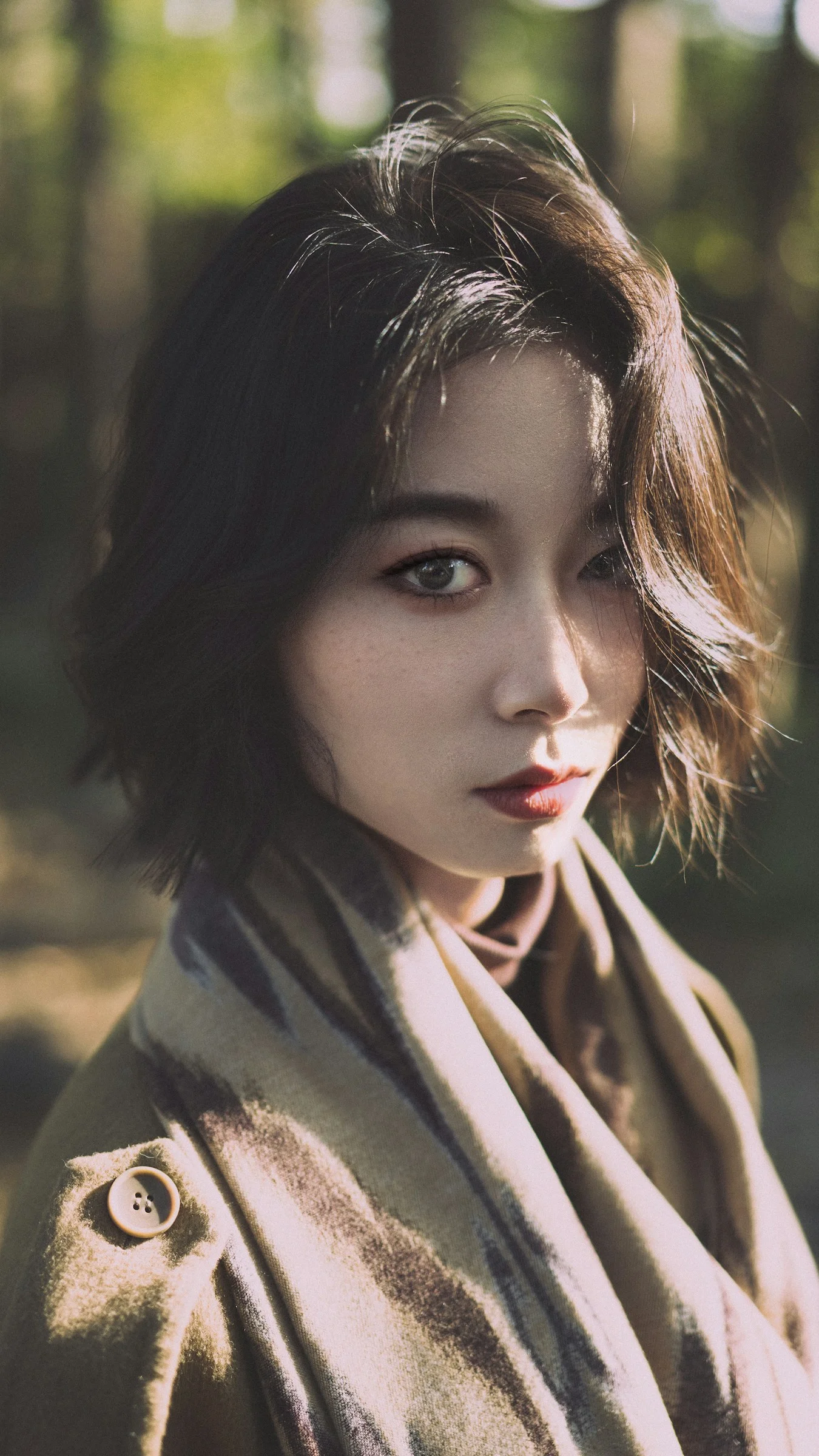 A woman with a scarf around her neck