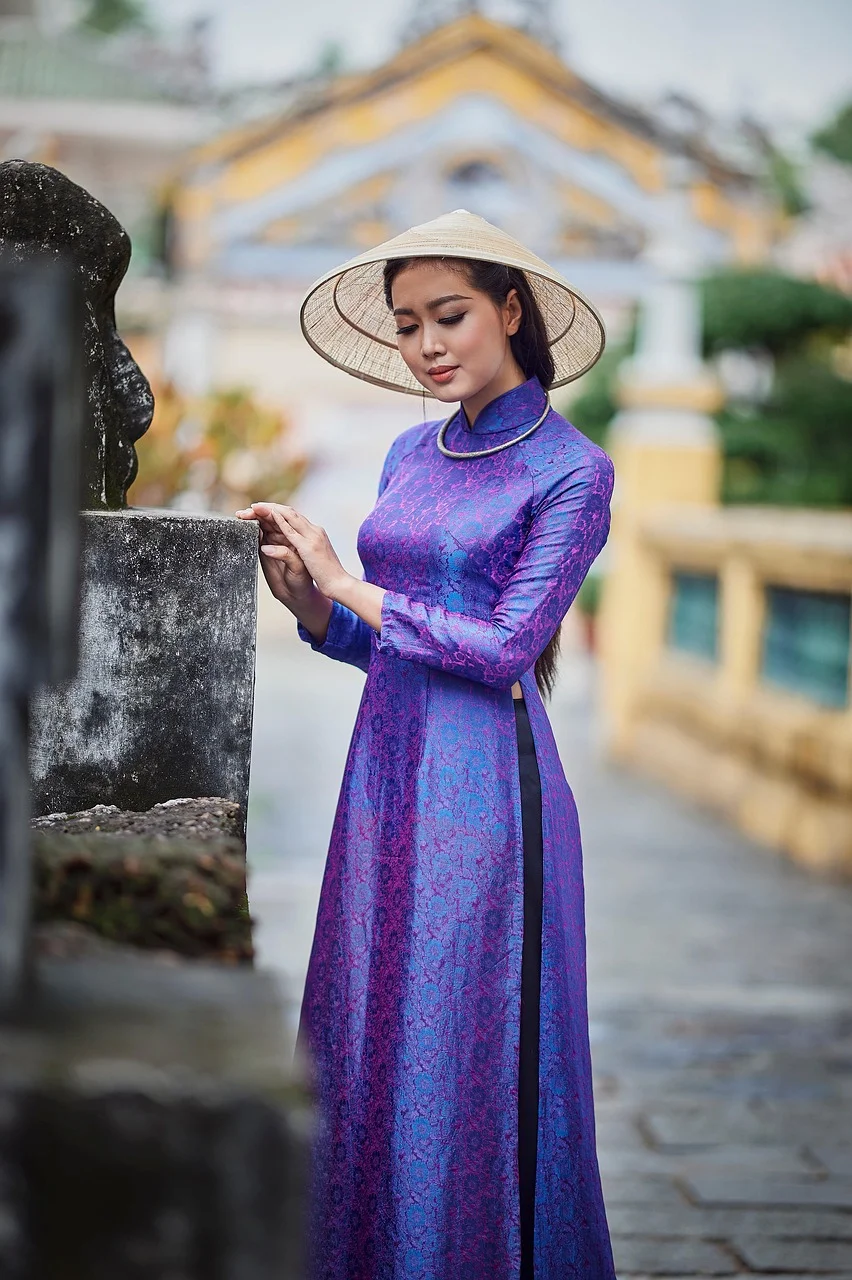 ao dai, woman, vietnamese, portrait