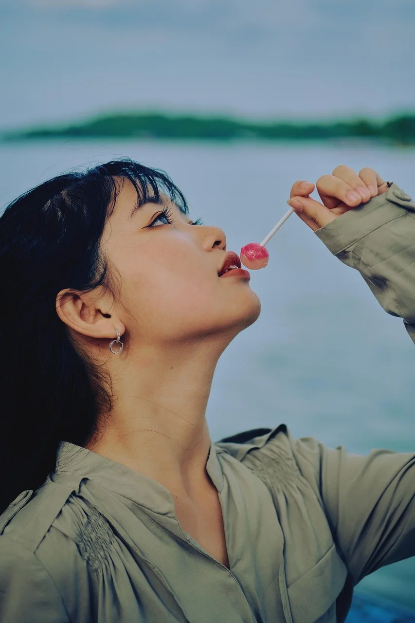 女人、模特、肖像、姿势