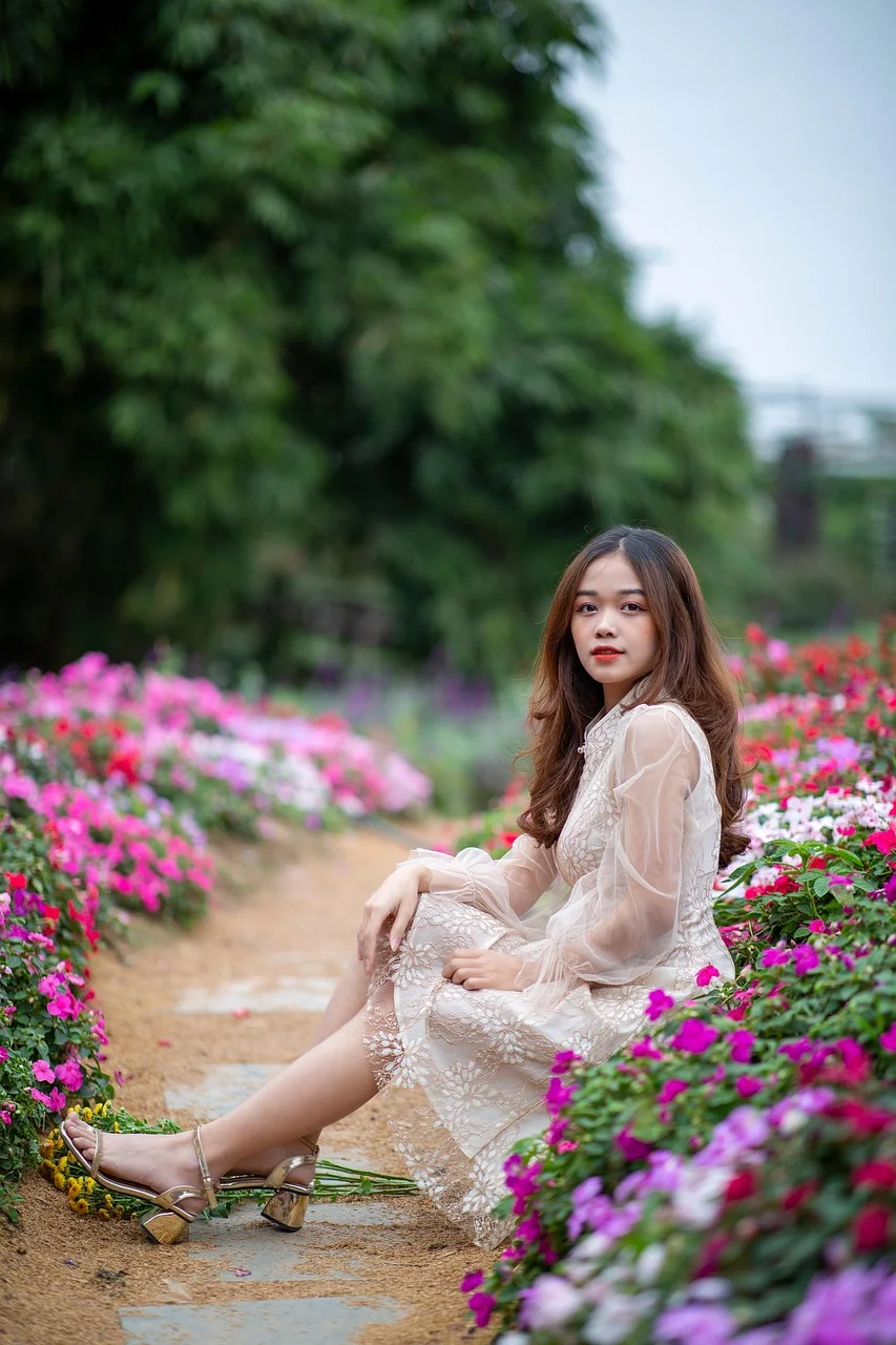 woman, fashion, garden, beauty