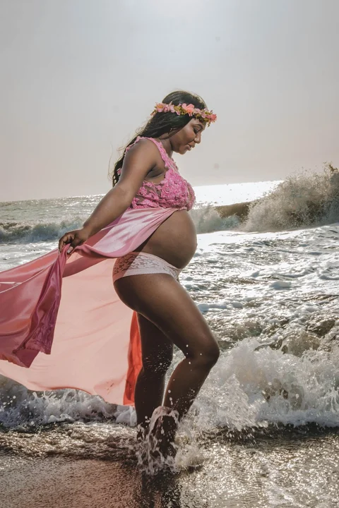 pregnancy, mother, beach, sea