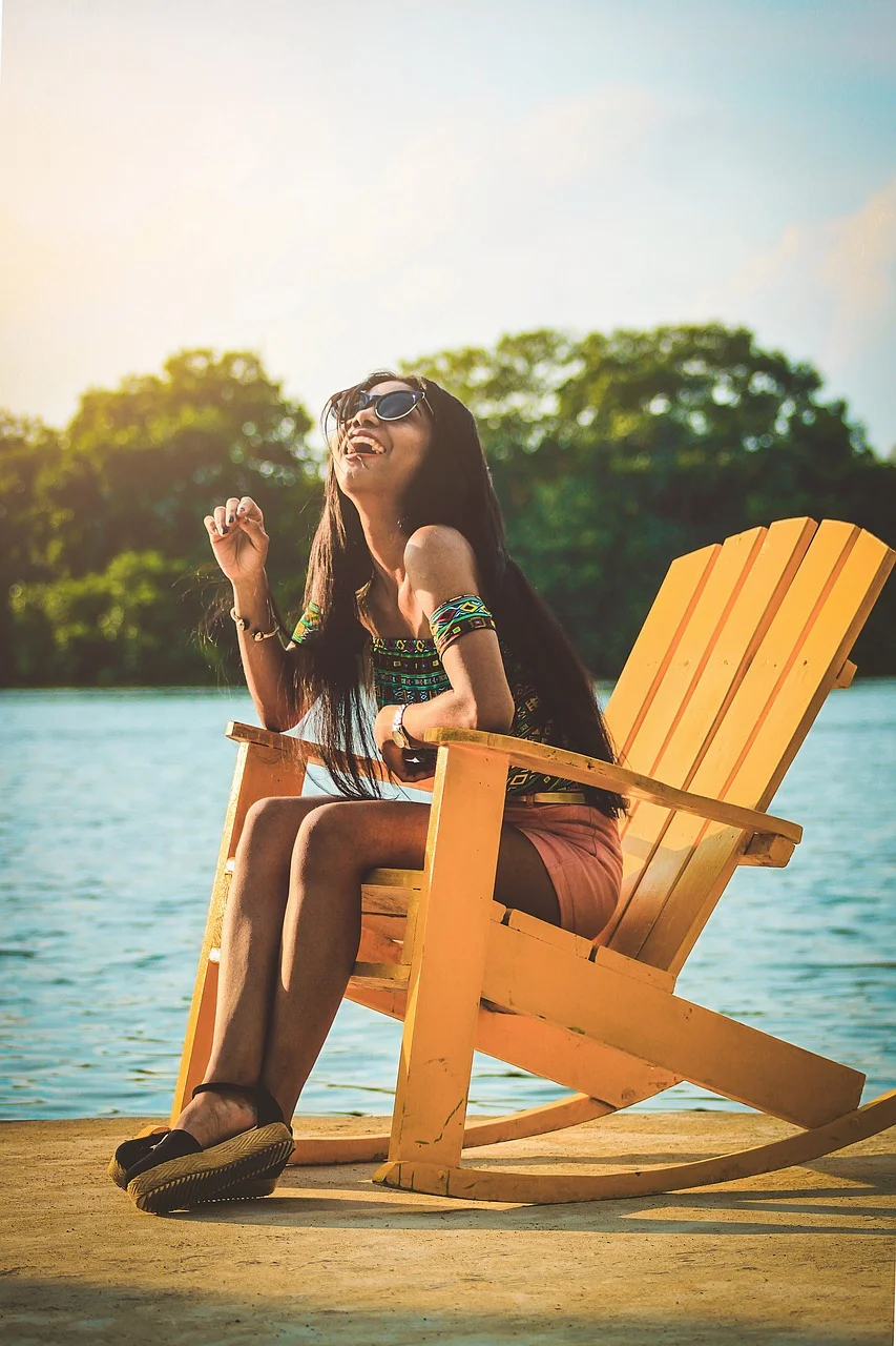woman, girl, joy, beach