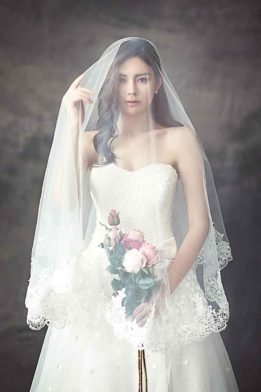 wedding dress, fashion, bride, veil