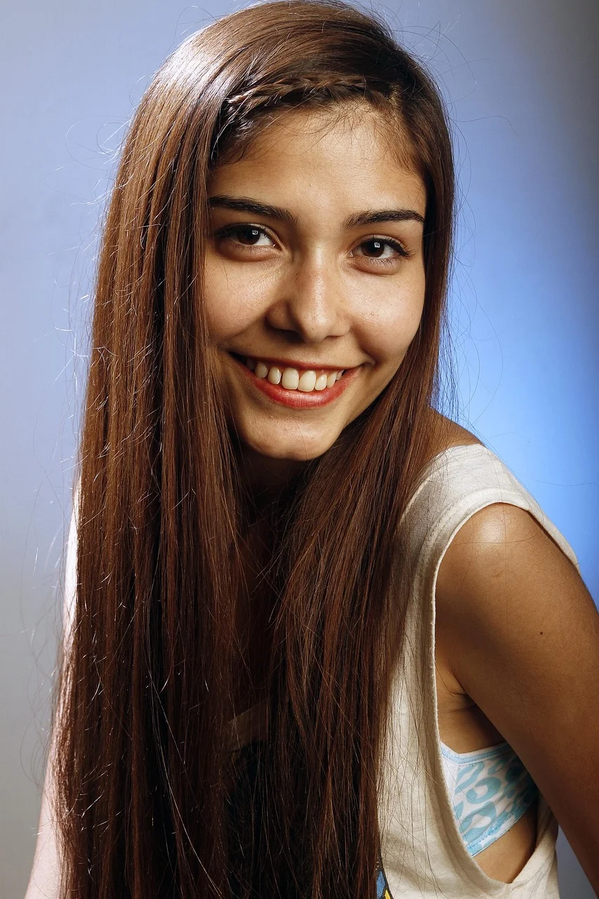 모델, 젊은, 여성, 패션