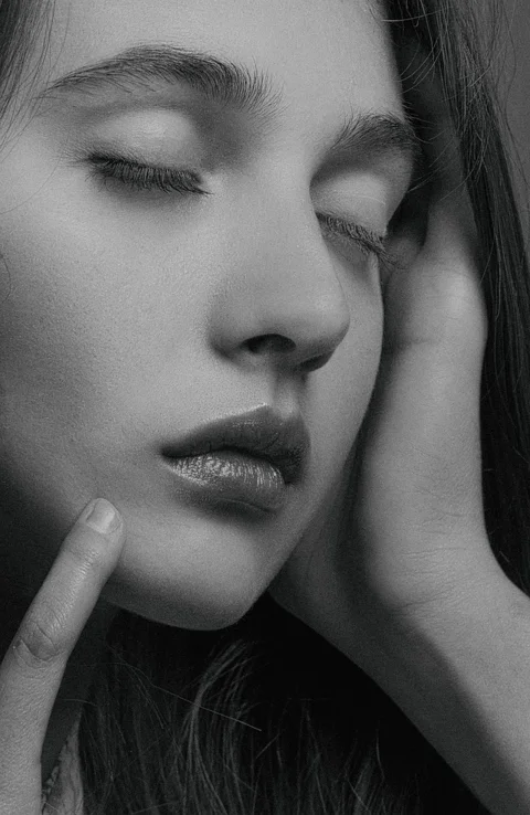 woman, eyes closed, portrait, beautiful