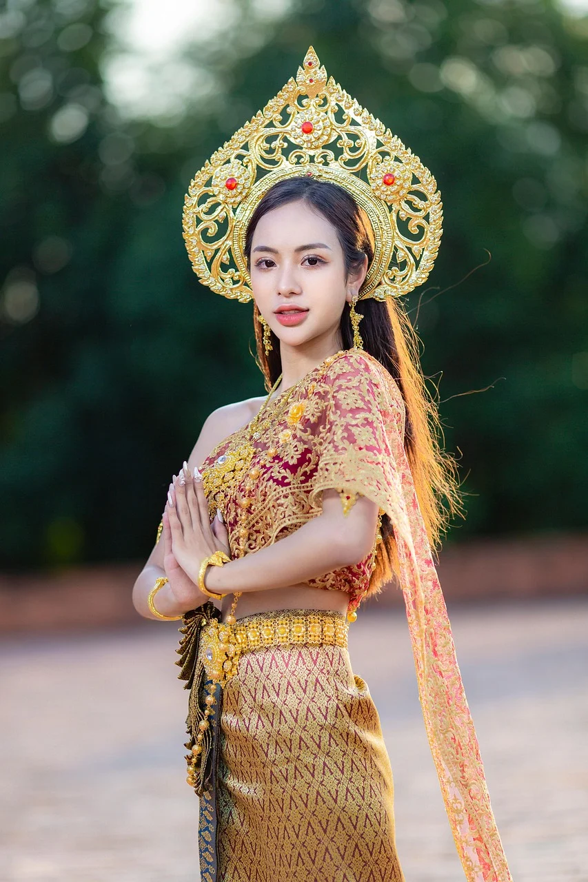 女人, 模特, 年轻, 传统服饰