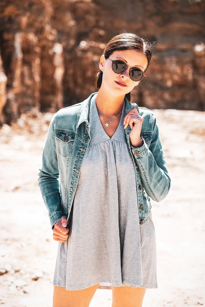 woman, model, quarry, outdoor