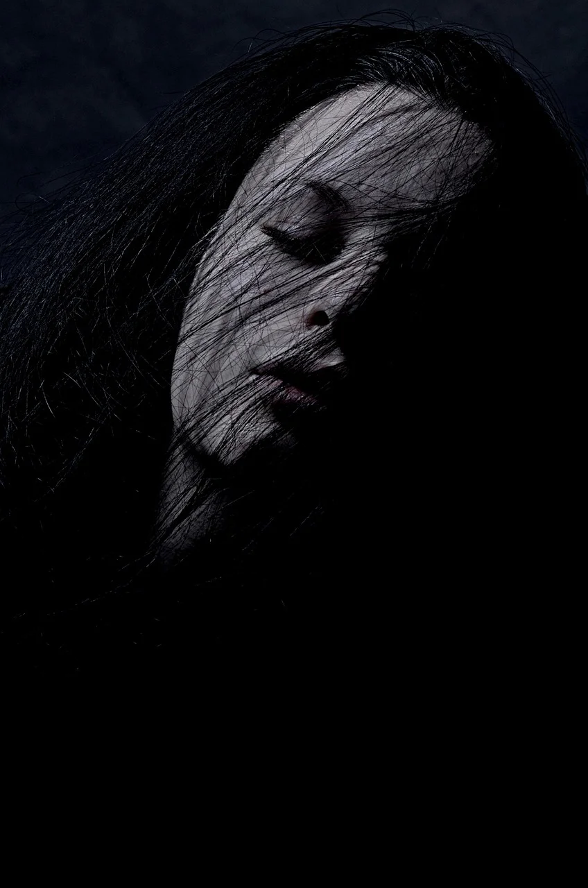 girl, depression, sadness, hair