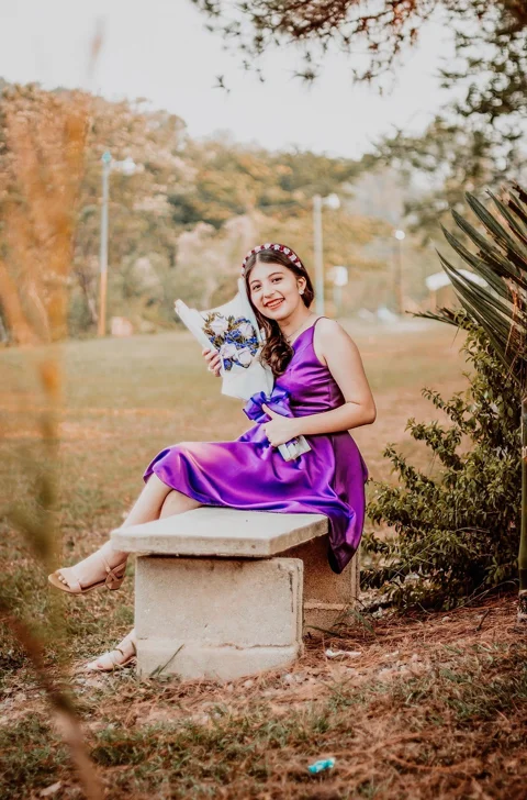 花朵, 女性, 人像, 面帶微笑