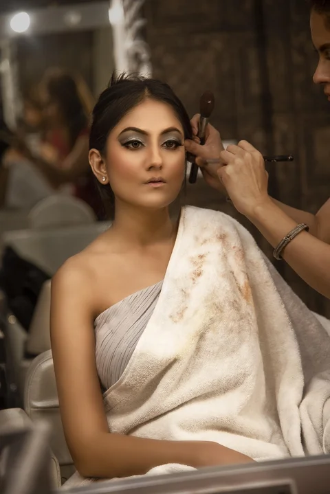 makeup, hairdresser, woman, hair
