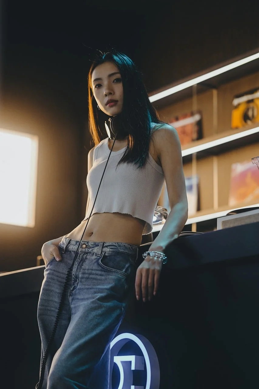 여성, DJ, 음악, 헤드폰