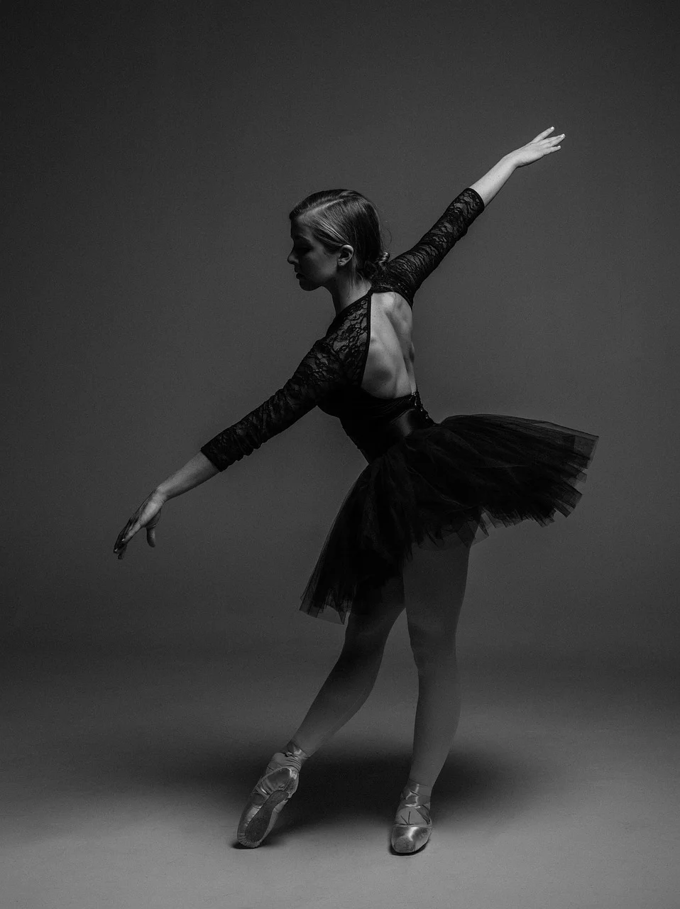 people, woman, black and white, dancer