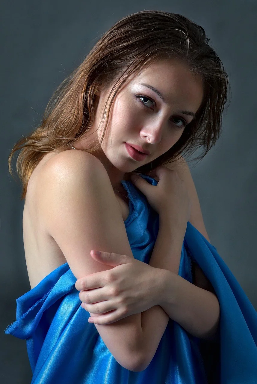 女の子、女性、横顔、ポートレート