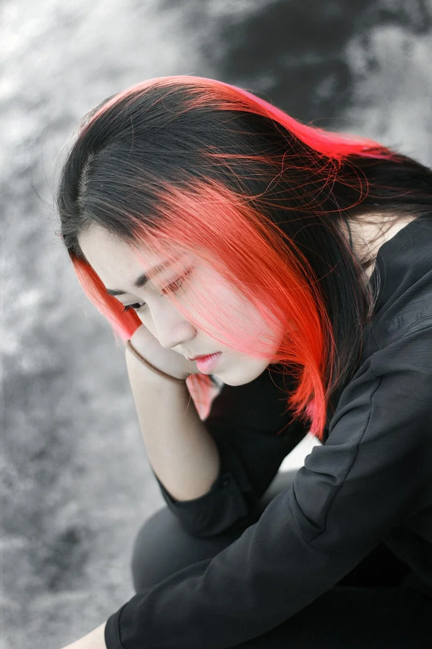 美丽, 校园, 背影, 女人
