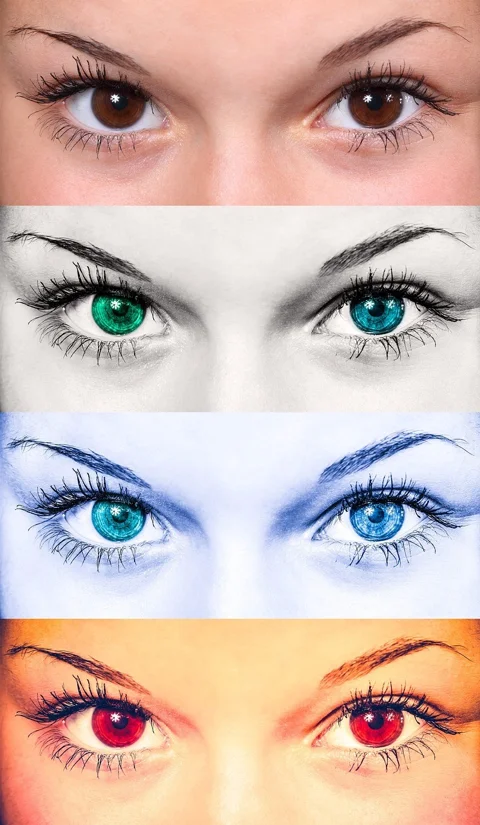 eyes, female, collage, woman