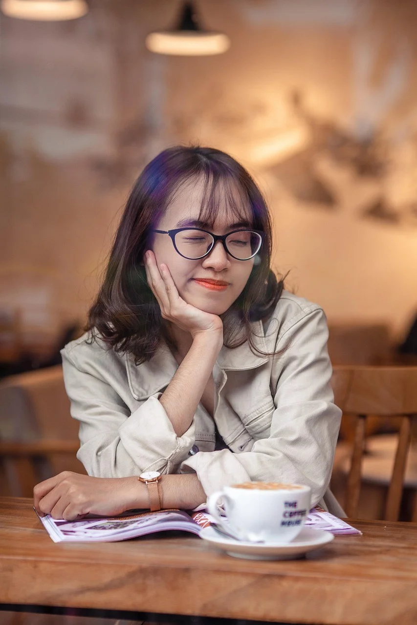 woman, cafe, coffee, leisure