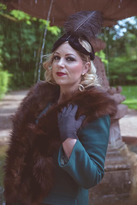 woman, gatsby, hat, style