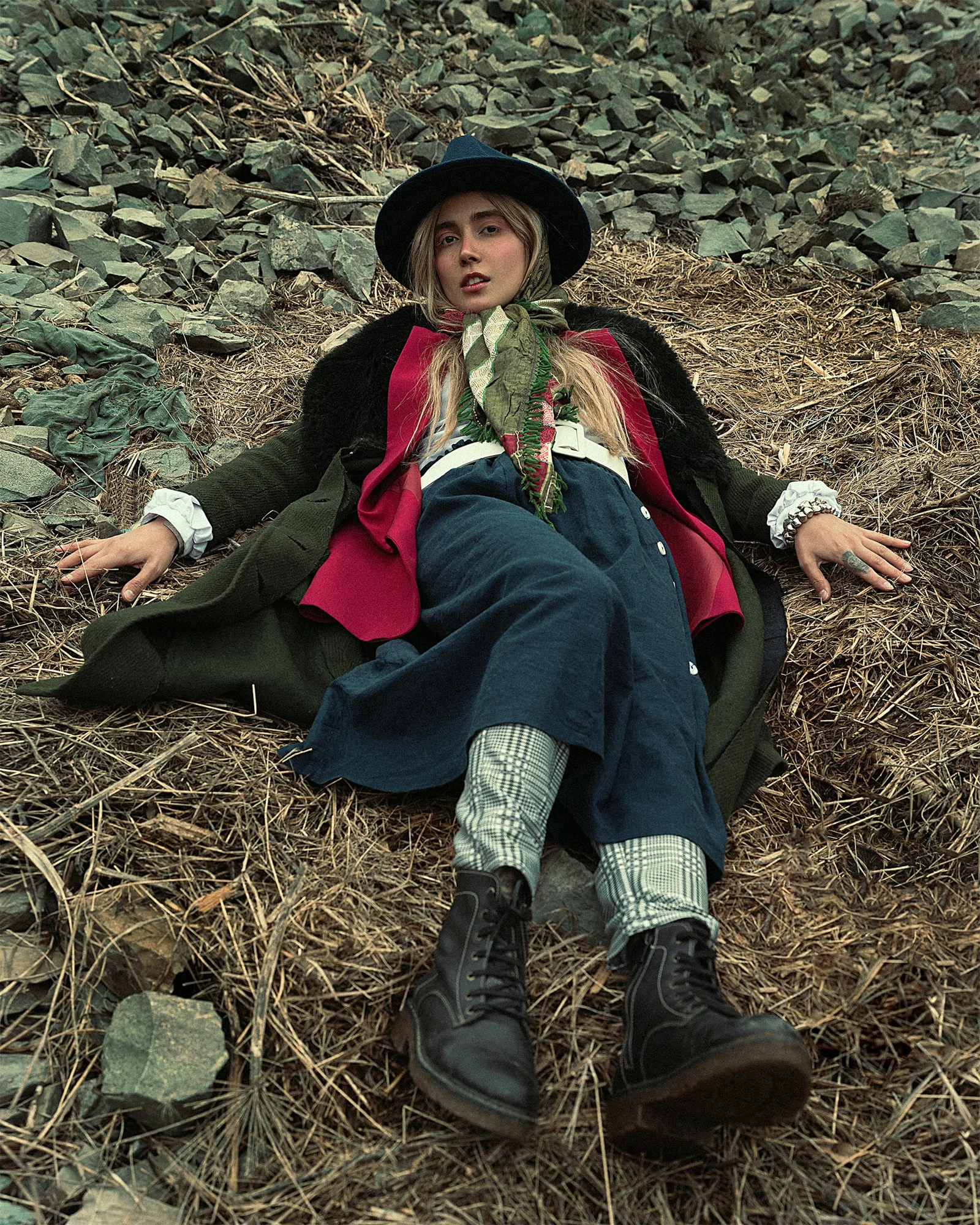a person sitting on the ground