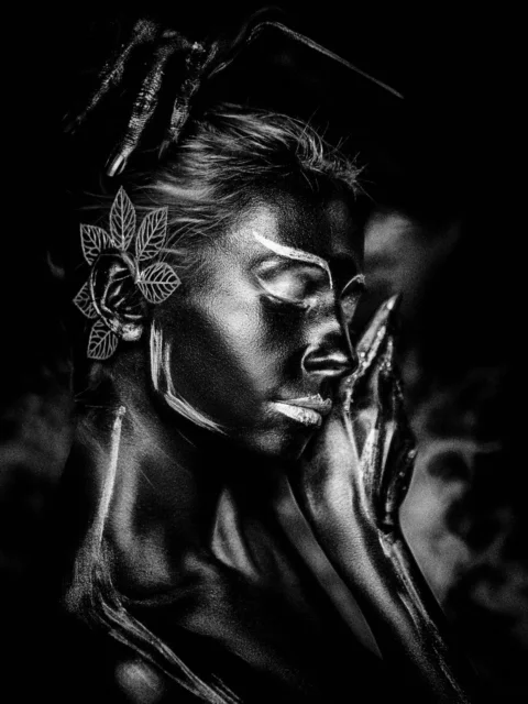 body painting, makeup, cosplay, portrait