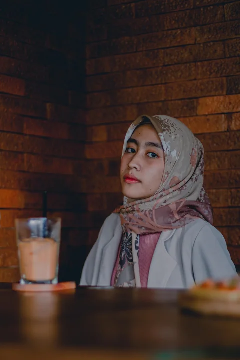 woman, model, portrait, hijab