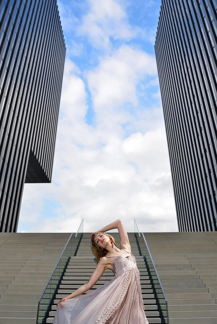 woman, dress, fashion, outdoor