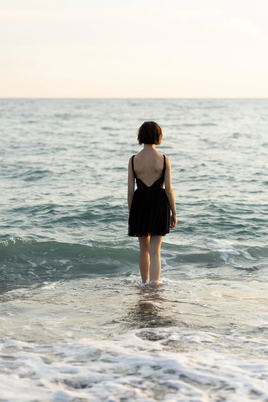 woman, beach, leisure, sea
