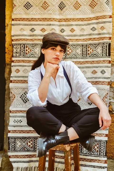 portrait, woman, fashion, outdoors