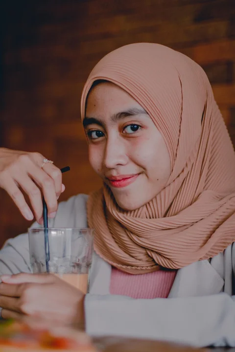 woman, model, portrait, hijab