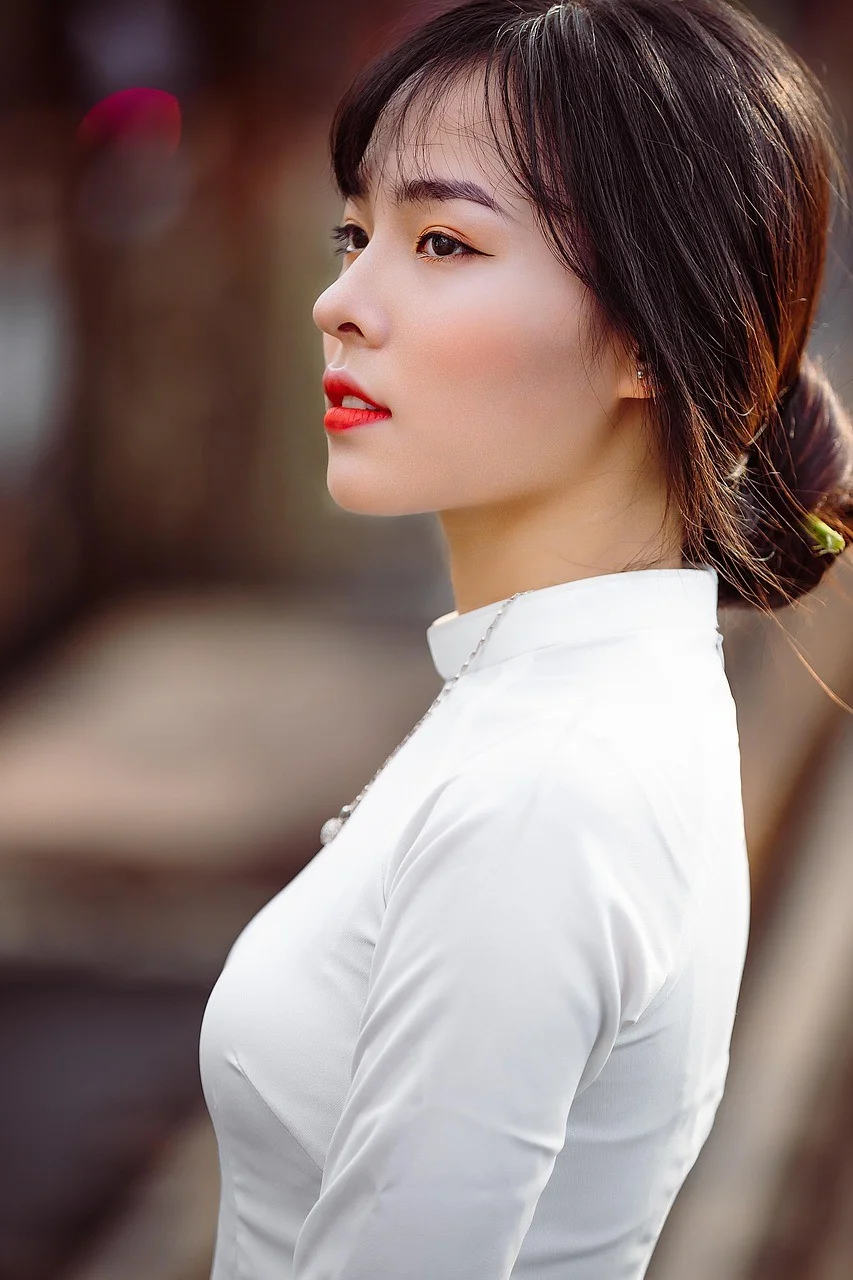 女人、模特、肖像、姿势