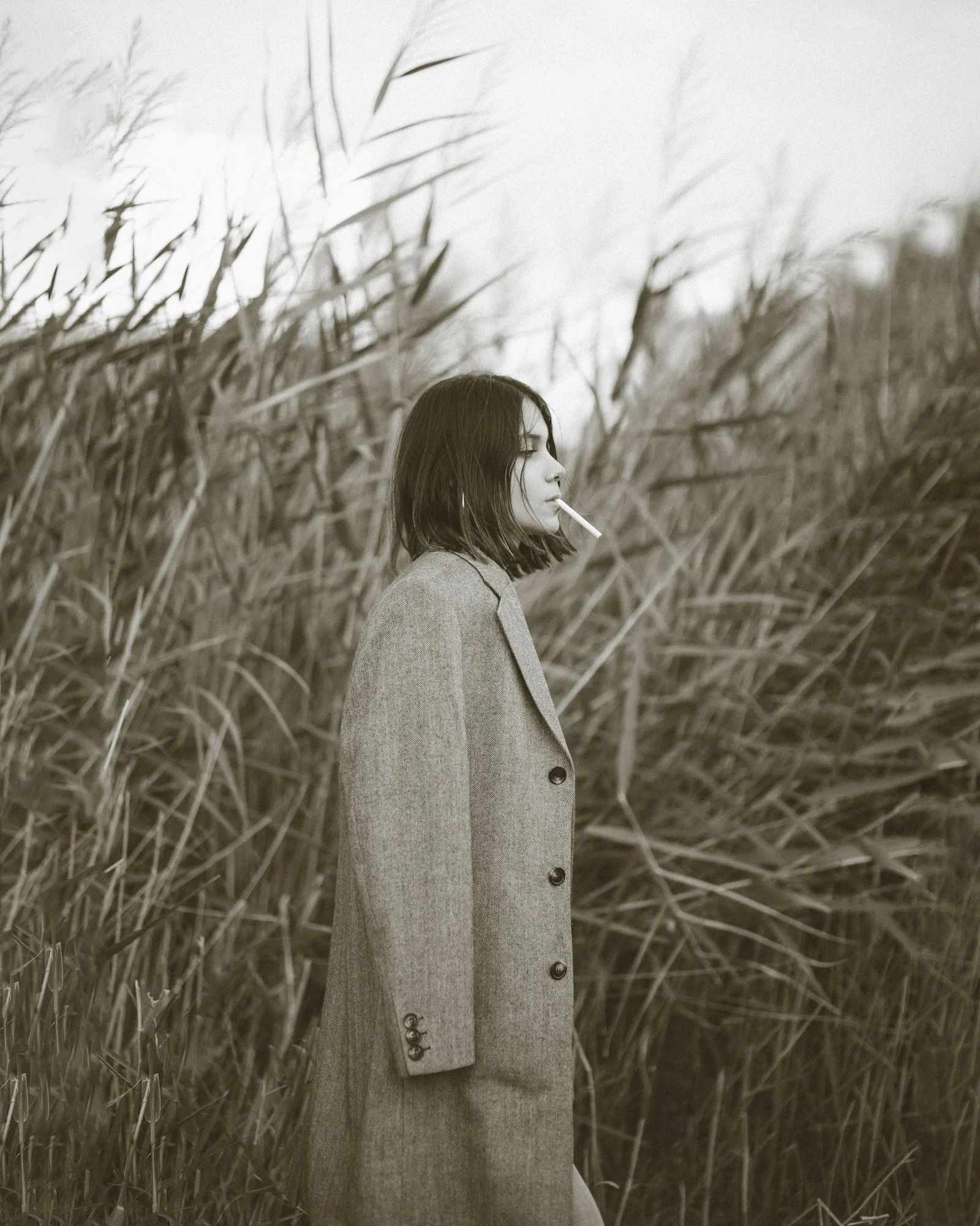 a person standing in a field