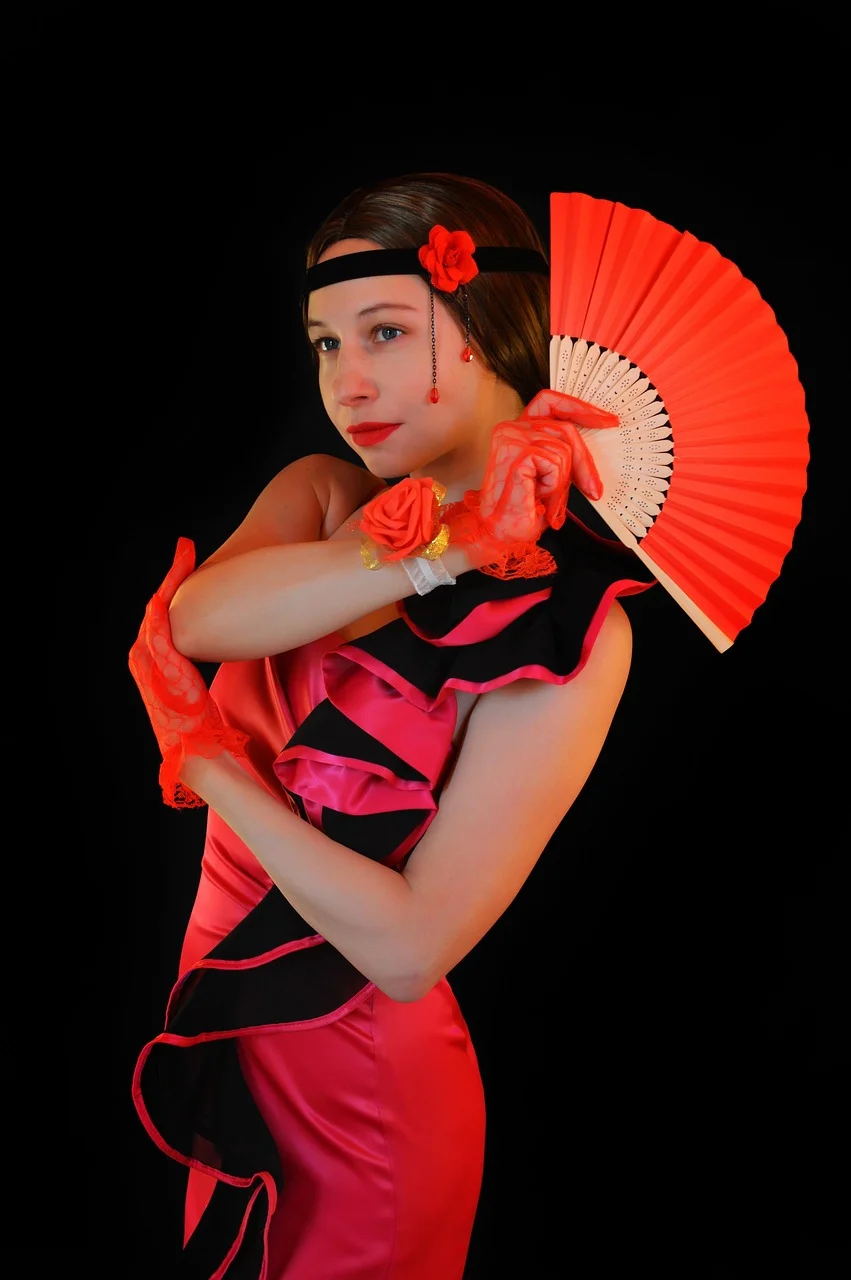 女人,扇子,佛朗明哥,舞者
