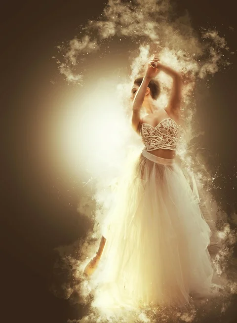 bride, dance, white, ethereal