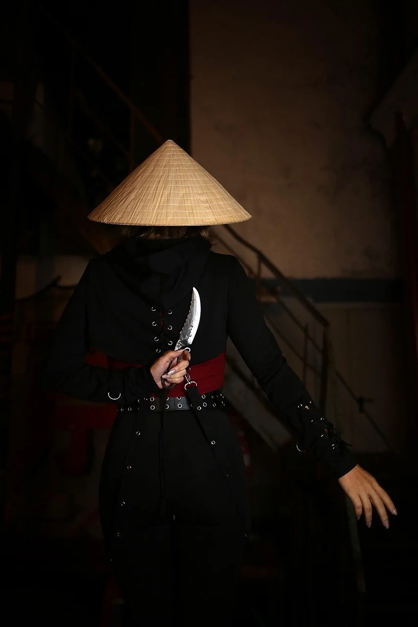 ninja, killer, woman, cosplay