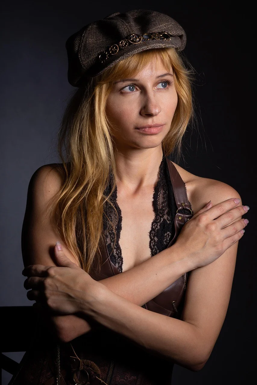 portrait, young woman, woman, close-up