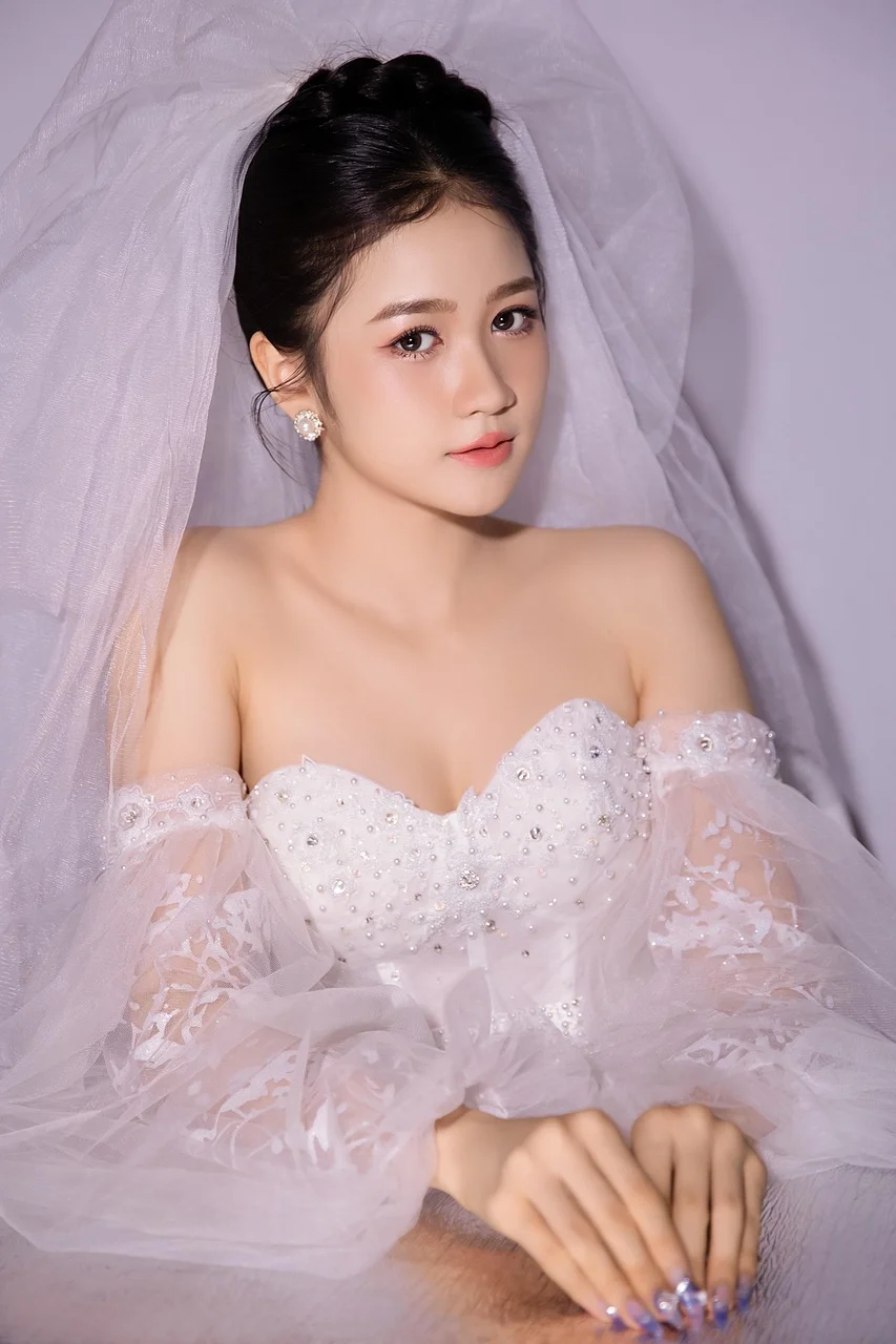 woman, model, bride, dress
