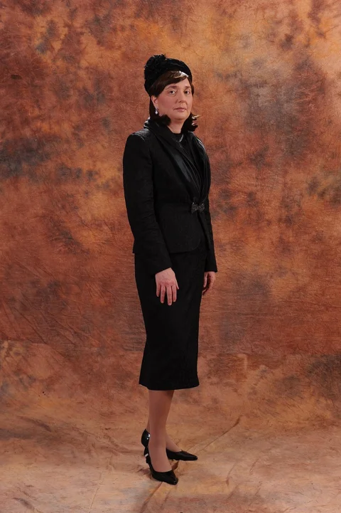 woman, suit, portrait, female