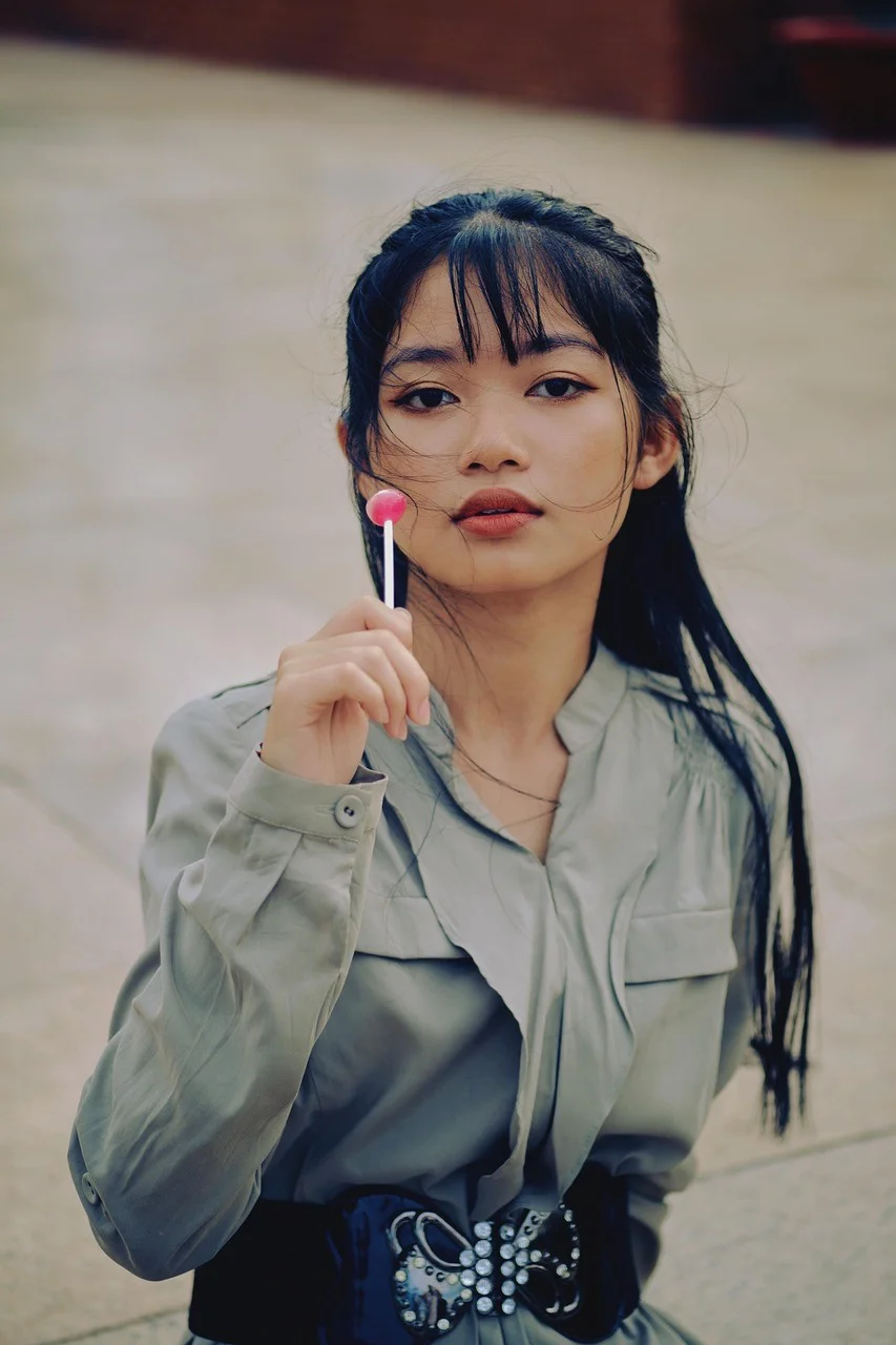 女人、模特、肖像、姿势