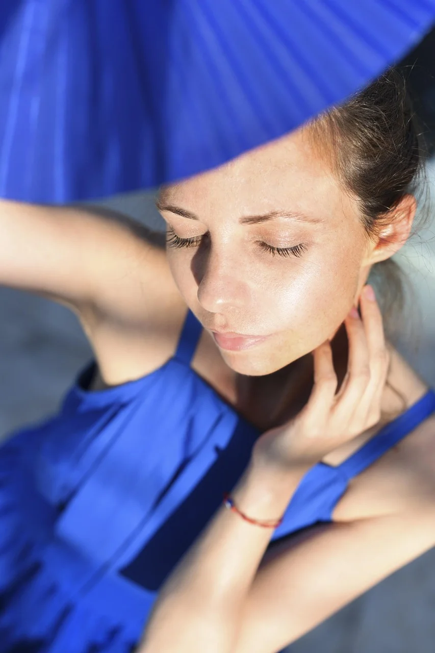 blue, woman, girl, beauty