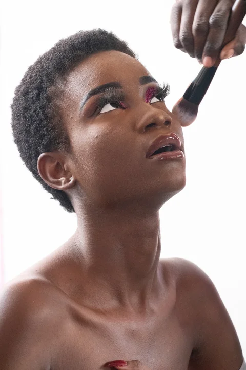 makeup, cosmetics, model, african model