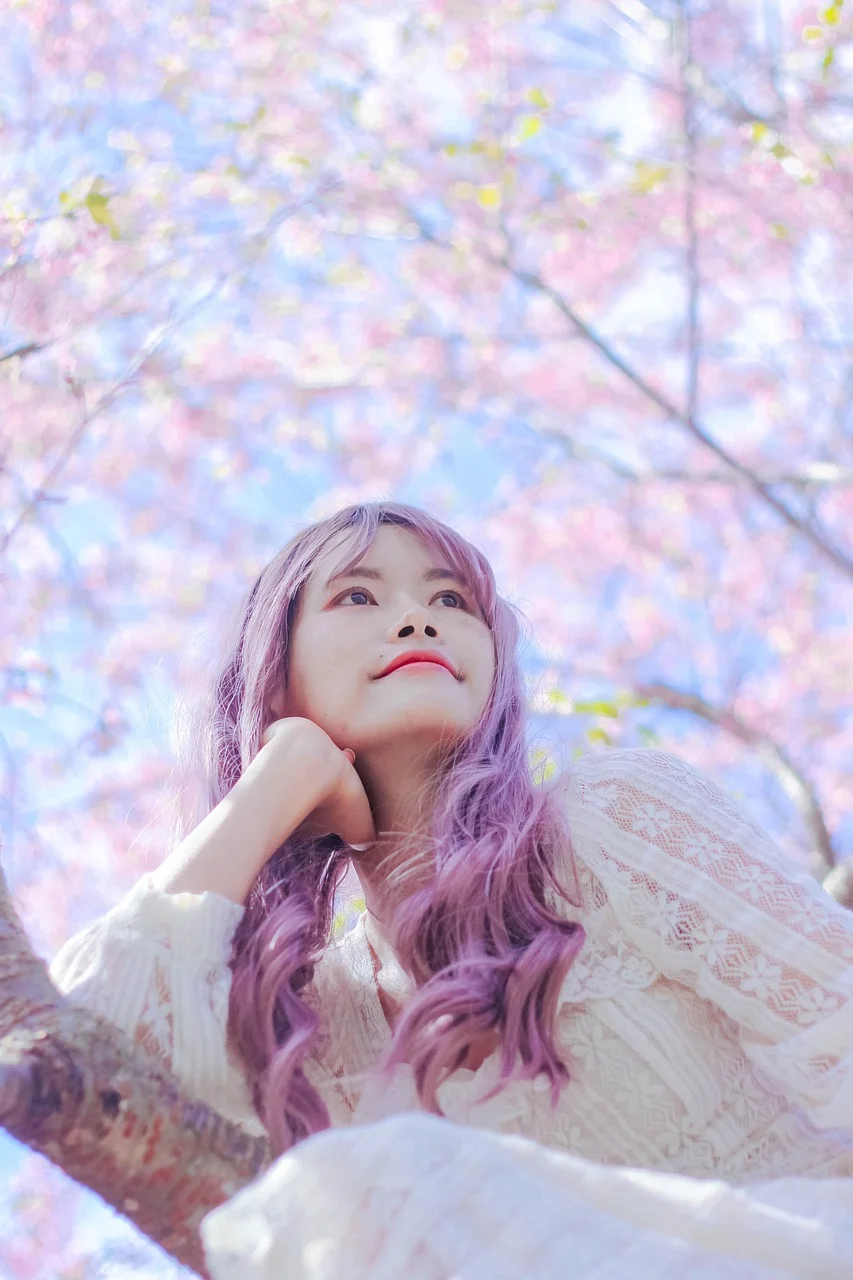 woman, beauty, flowers, vietnamese