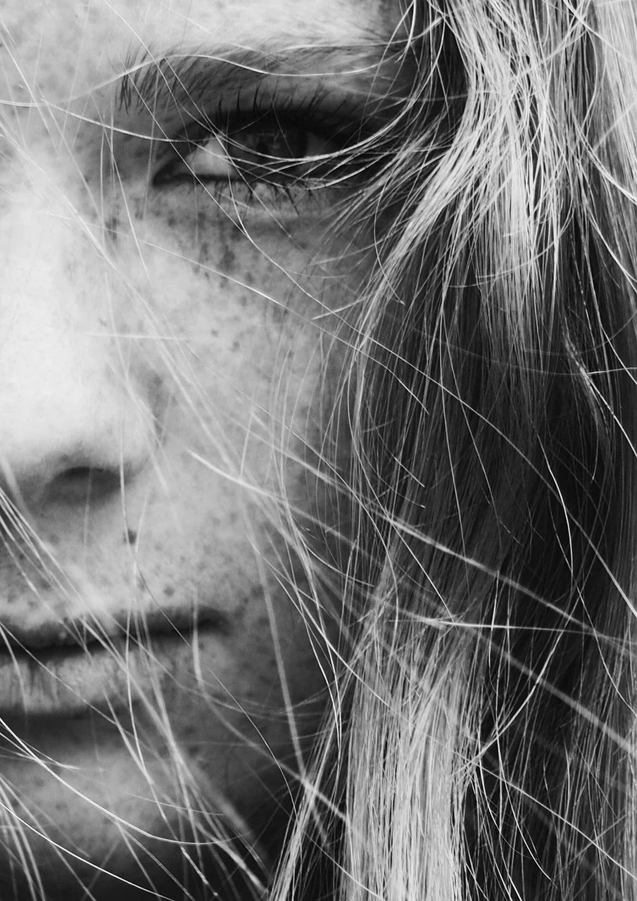 close up, face, freckles, girl