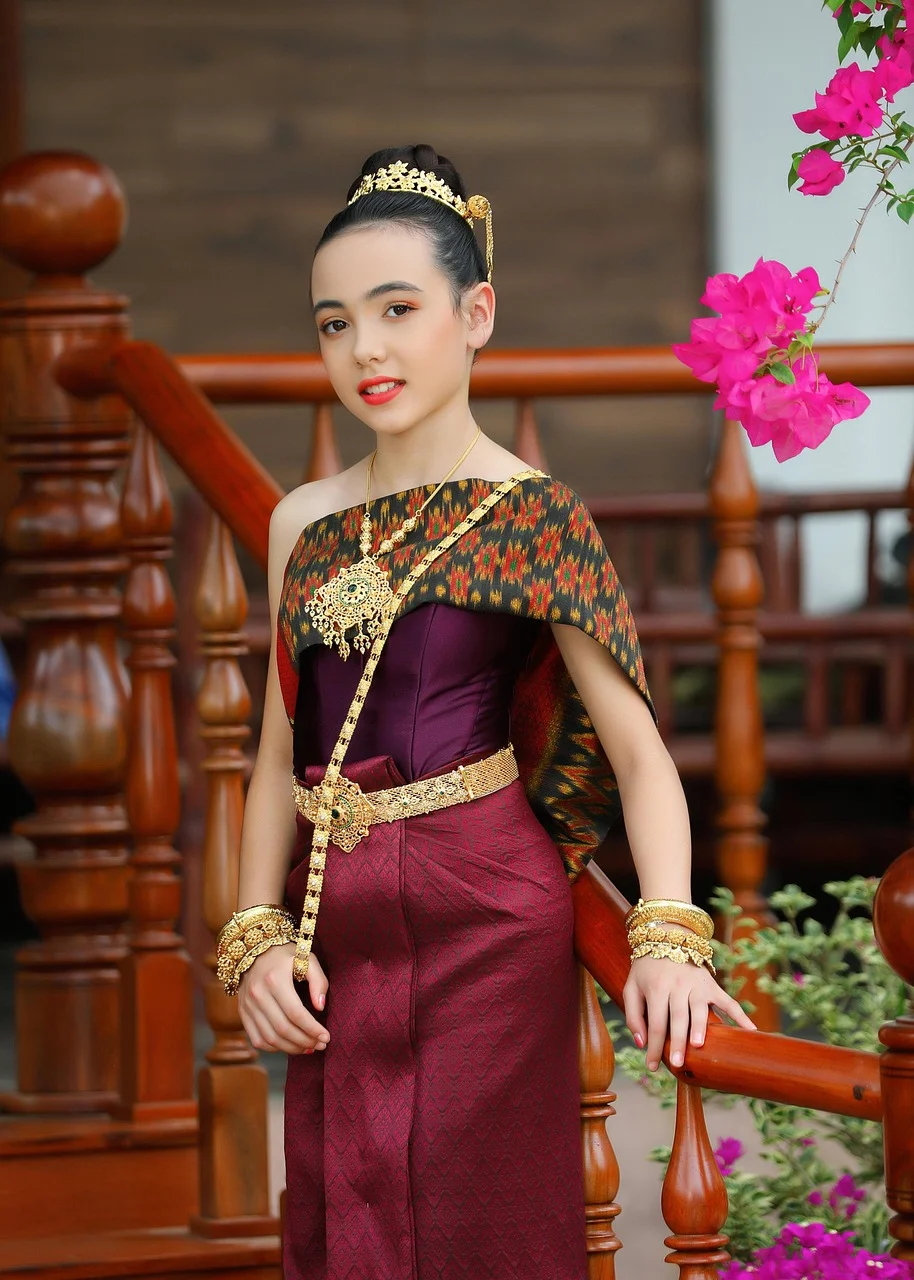 女性,模特兒,傳統服飾,洋裝