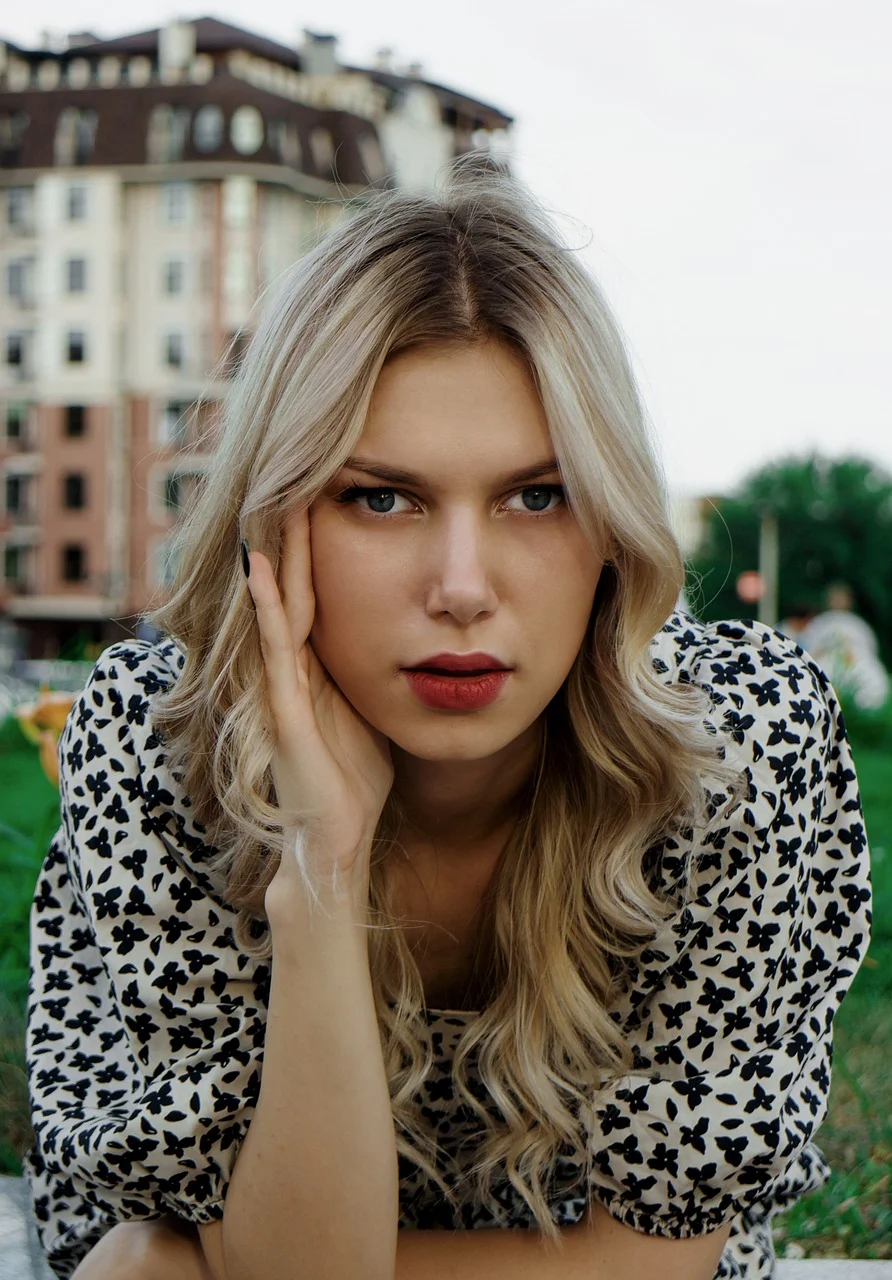 女人,模特,金发,姿势