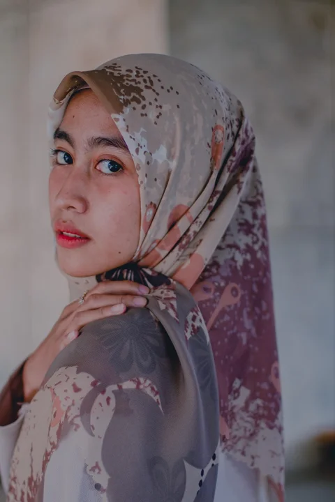 woman, model, portrait, hijab
