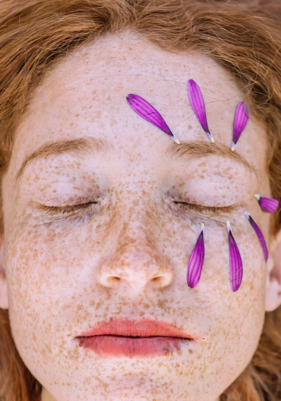girl, model, portrait, freckles