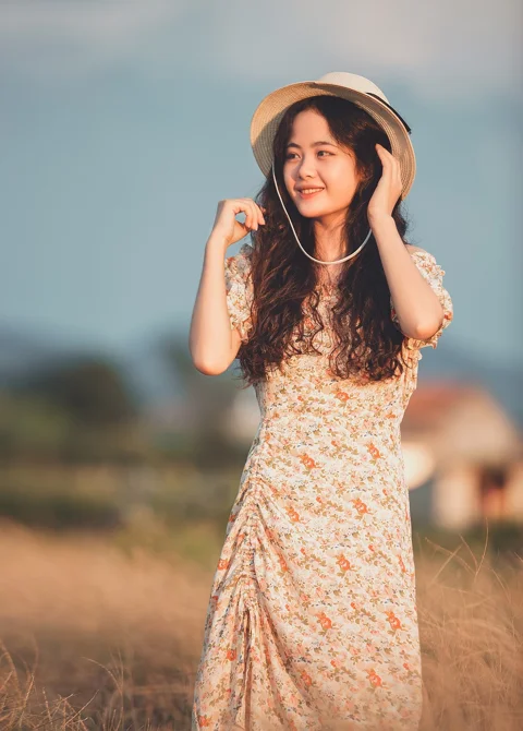 女人, 模特, 肖像, 姿势
