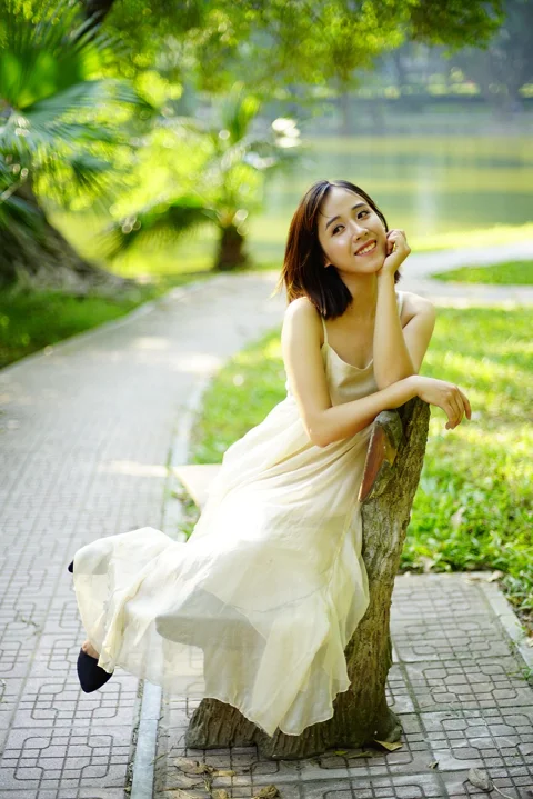 portrait, asian, girl, model