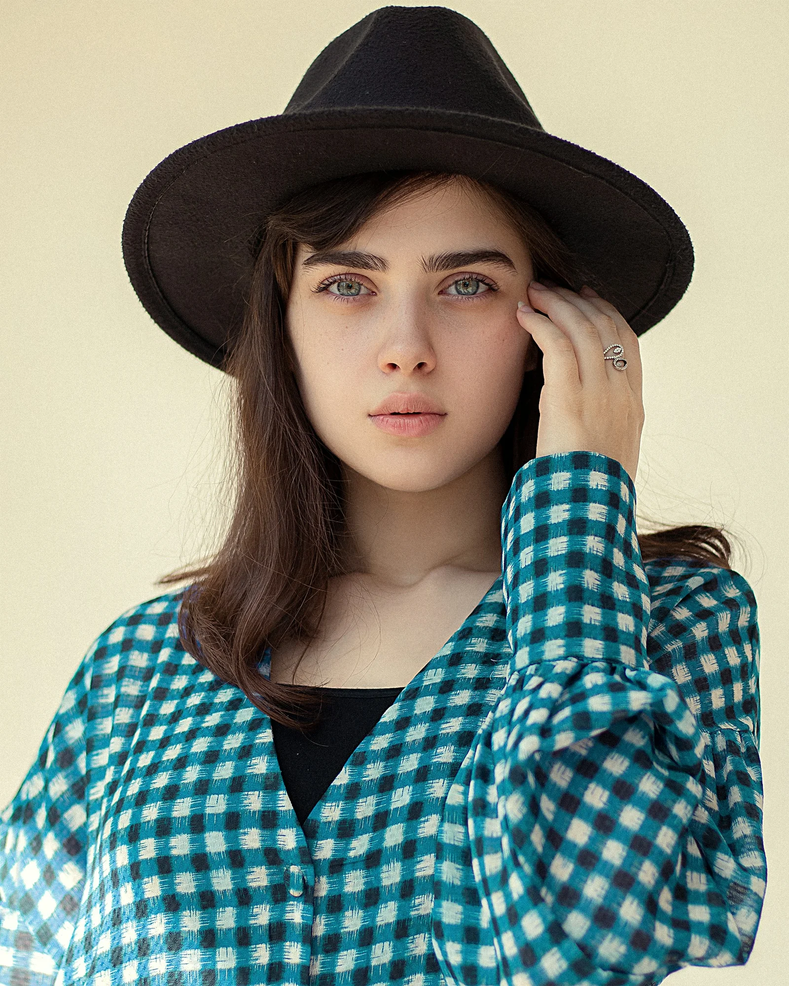 a person wearing a hat