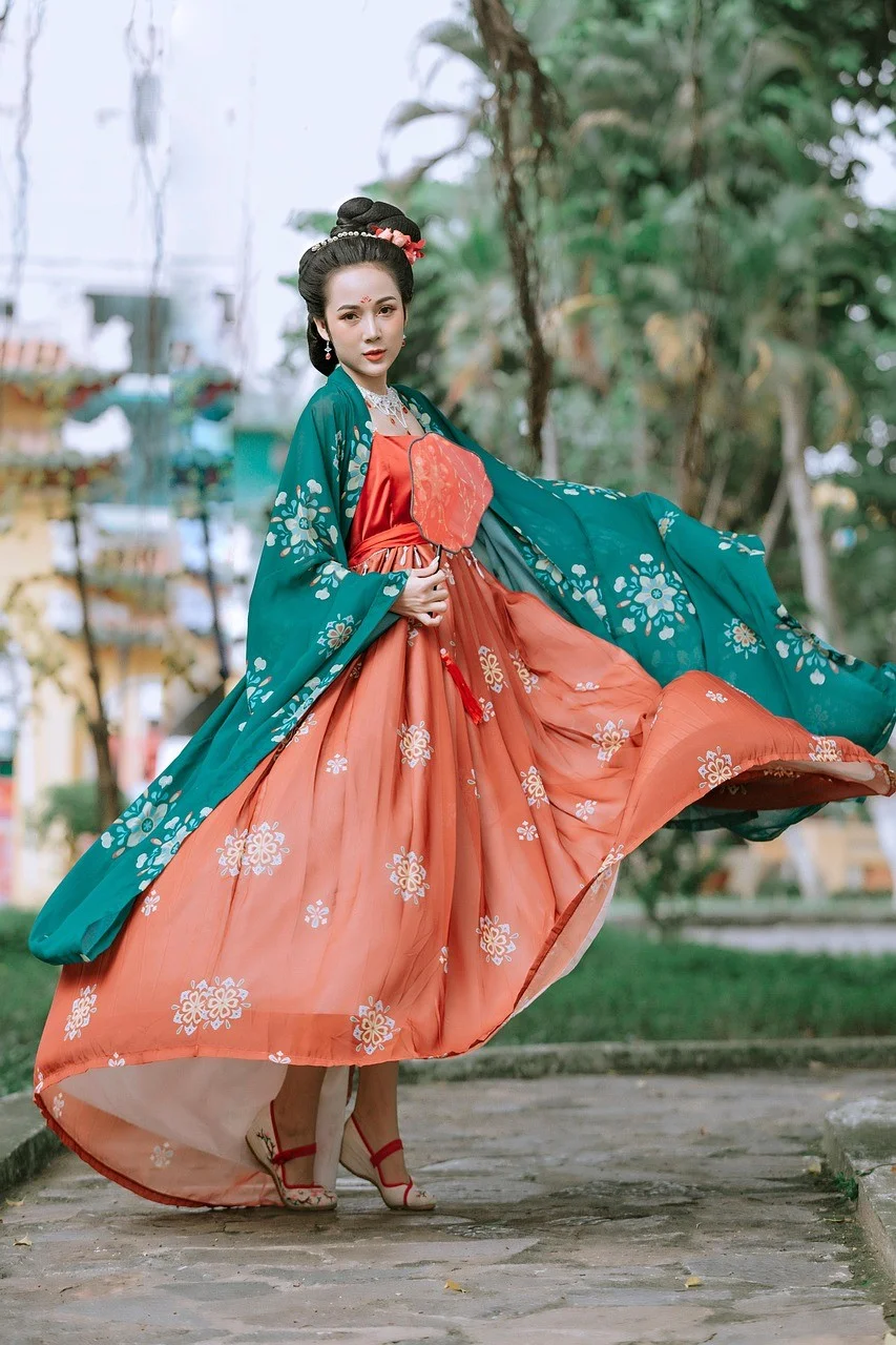 fashion, woman, chinese dress, ancient
